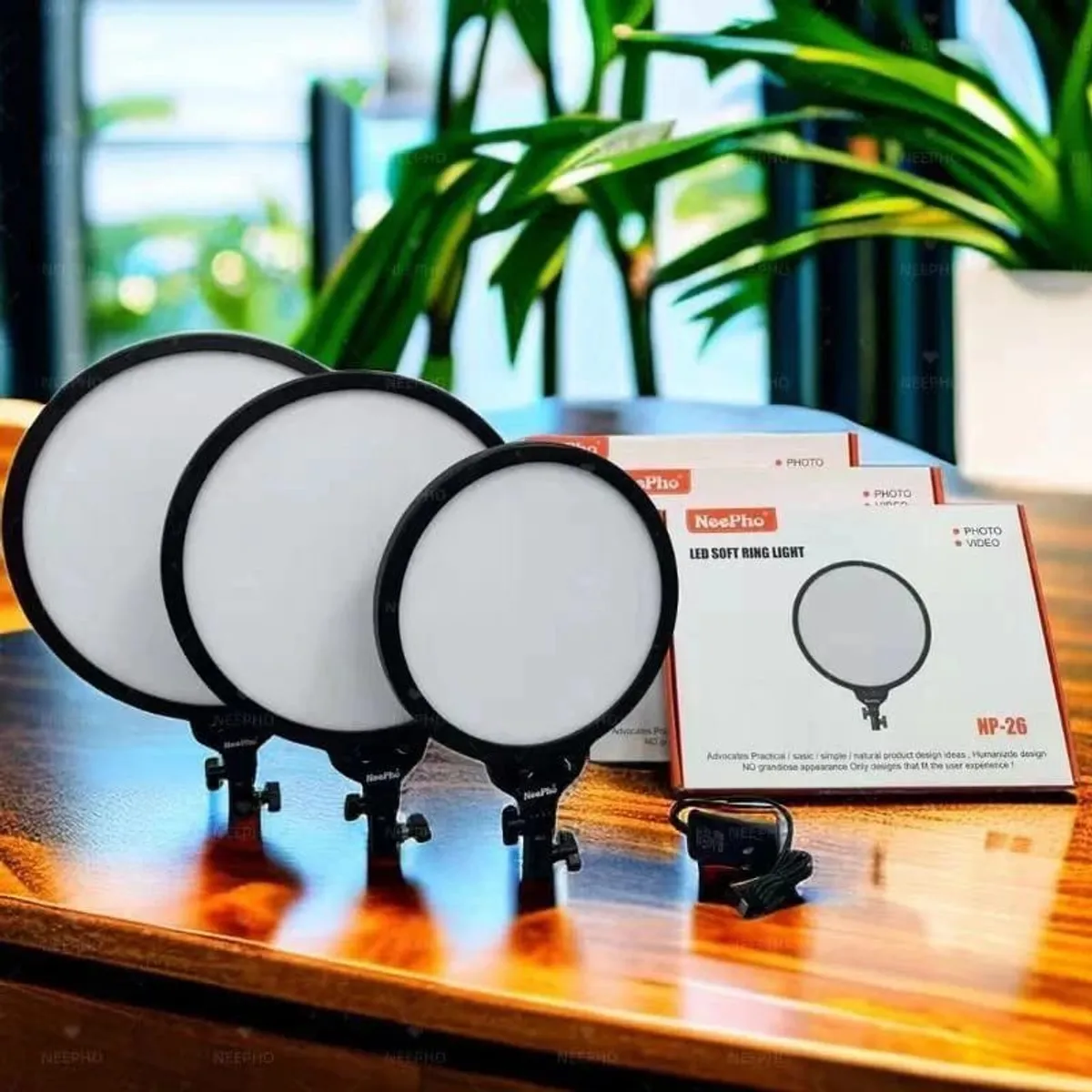 26 inch NeePho Photography Lighting RGB LED Soft Ring Light - Multicolor