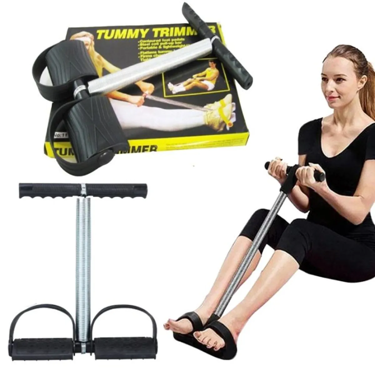 Tummy Trimmer Double Spring for Stomach & Weight Loss - Multicolor 