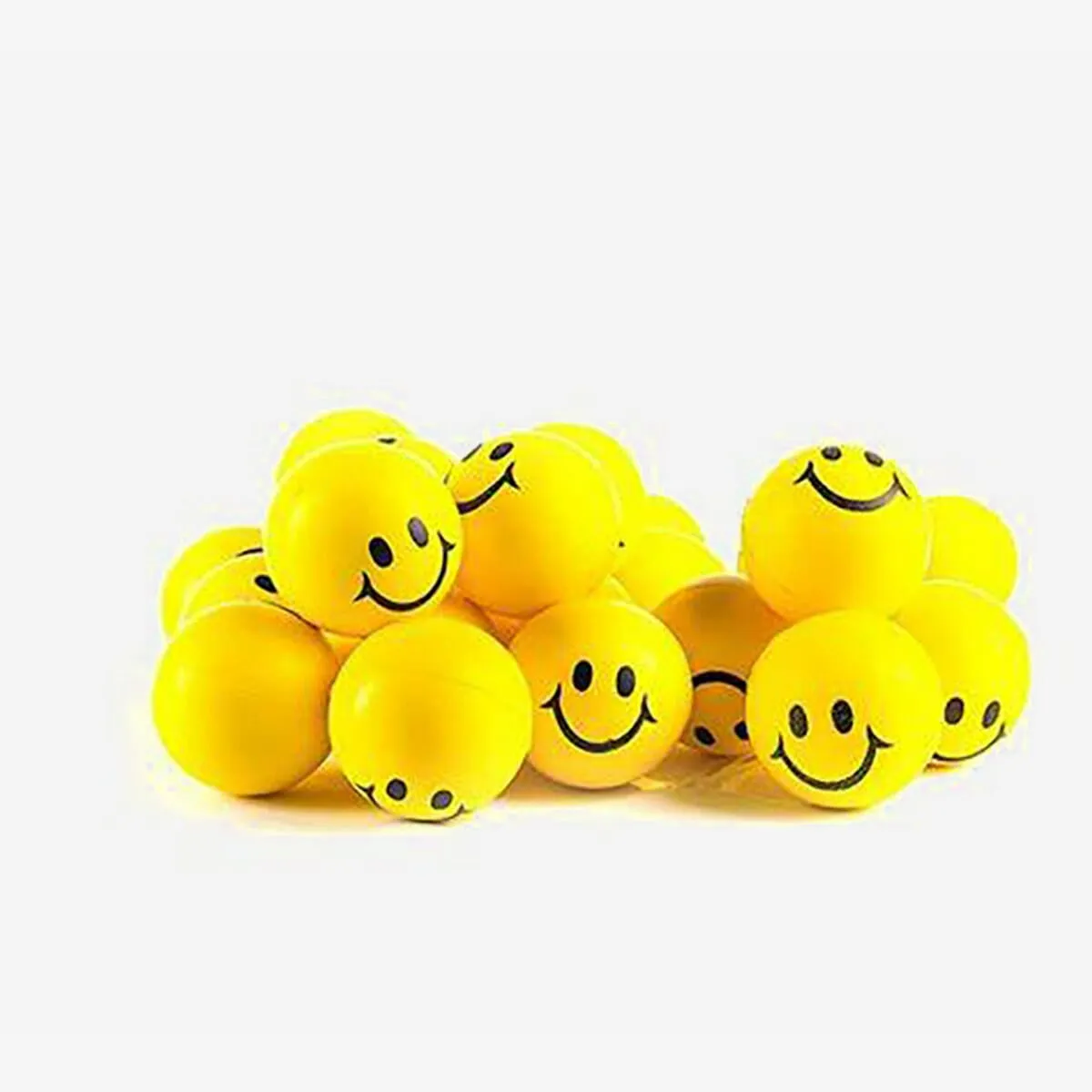 Stress Ball Happy Smile Face Squishes Toys Stress Foam Balls for Soft Play - Yellow