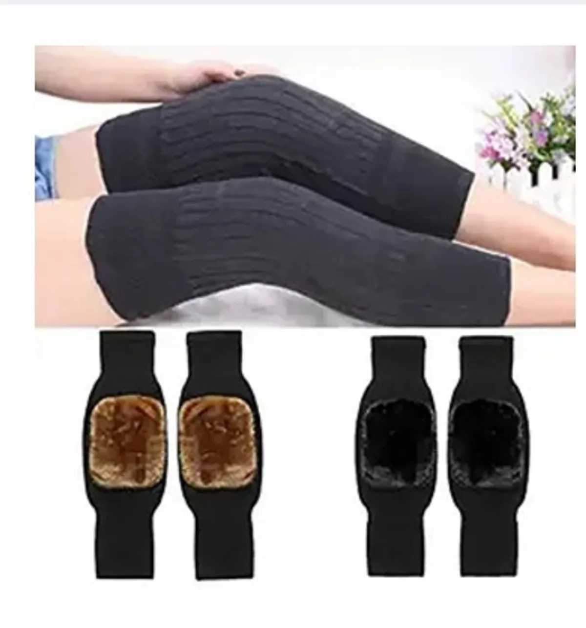 Woolen Leg Warmers Winter Warm Fur Long Leg Over Knee High Footless Socks