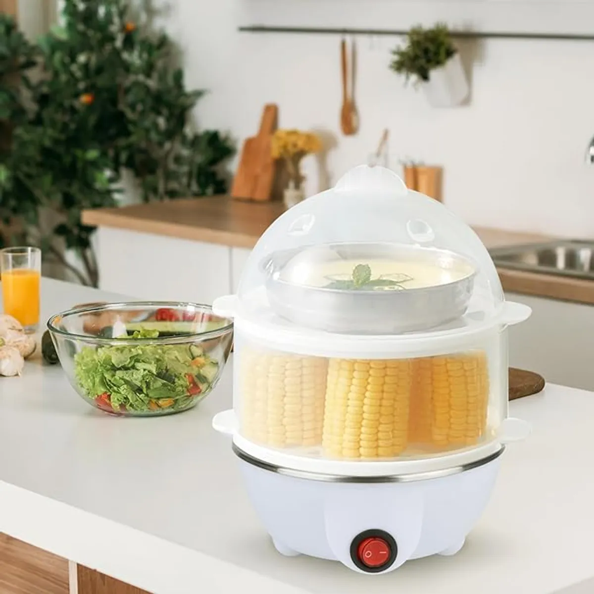Multi-Function Electric Egg Boiler & Cooker for 1–14 Eggs - Compact Kitchen Appliance