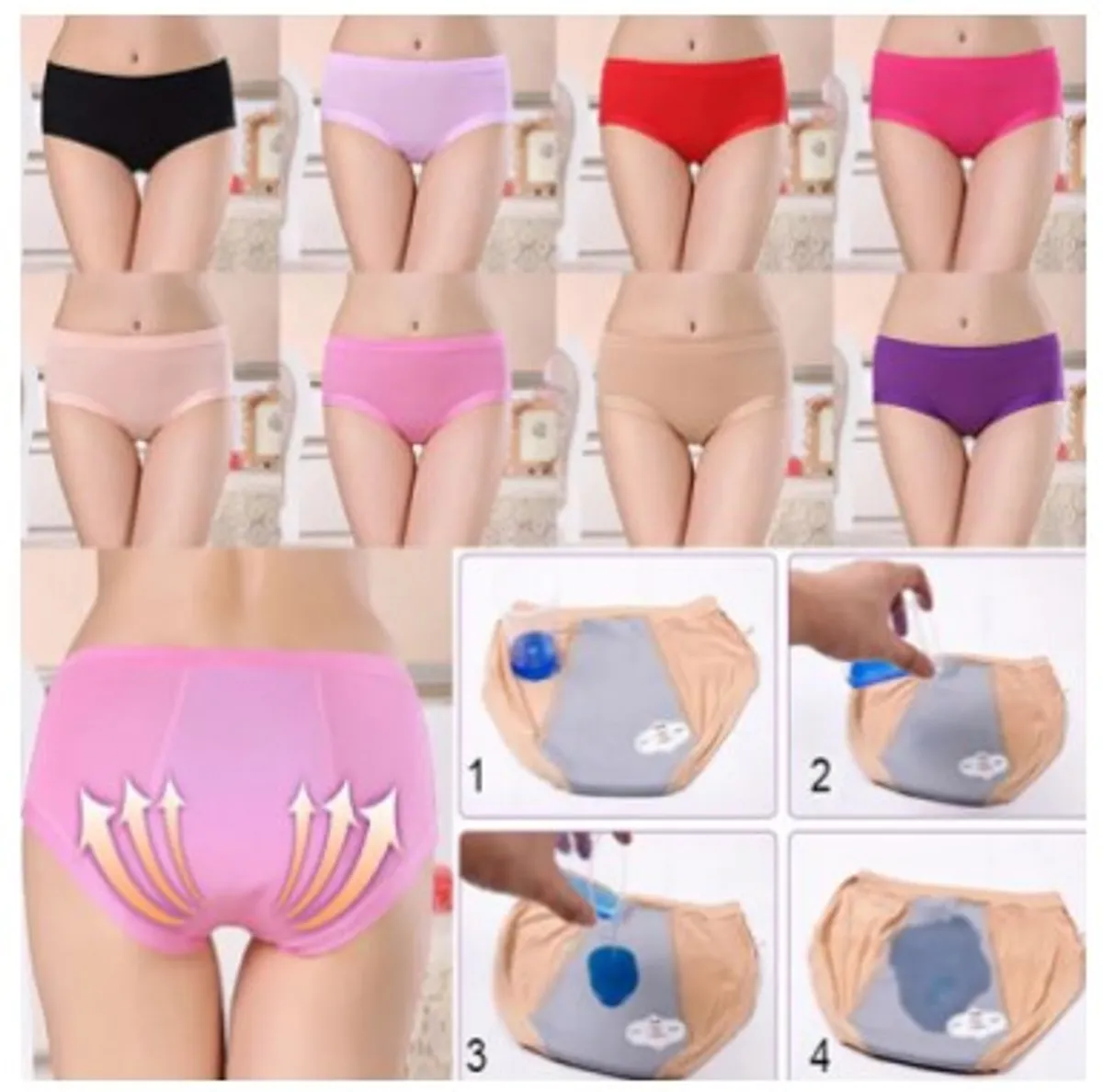 Menstrual Period Underwear Women Period Panties - Multicolor (Pack Of 2)