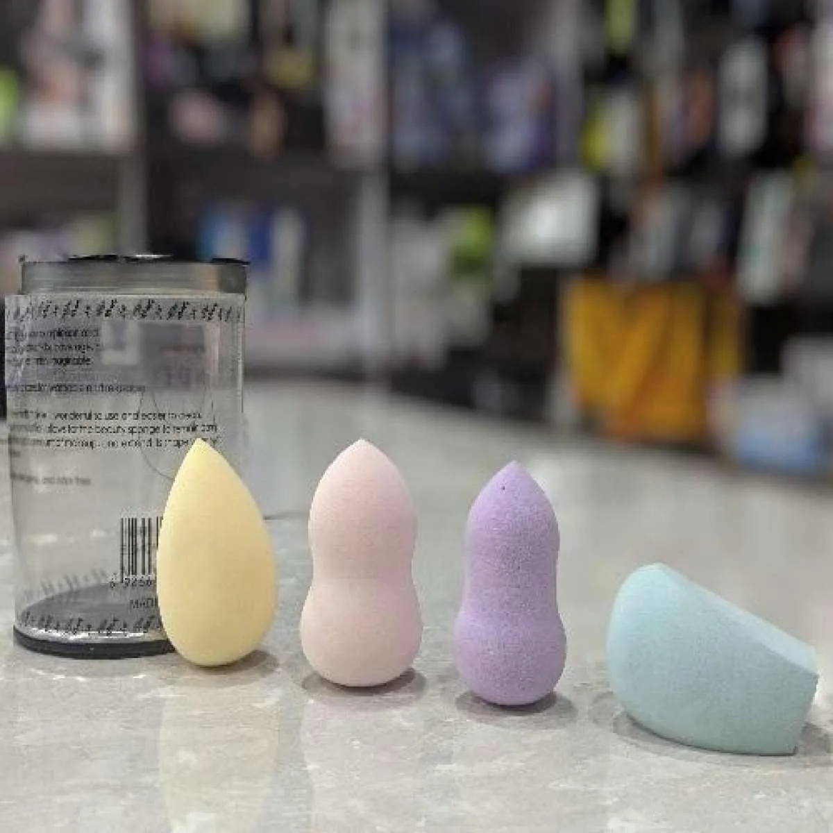 Beauty Blender Makeup Sponge Set for Easy Blending & Application - 4 Pieces  Assorted Colors