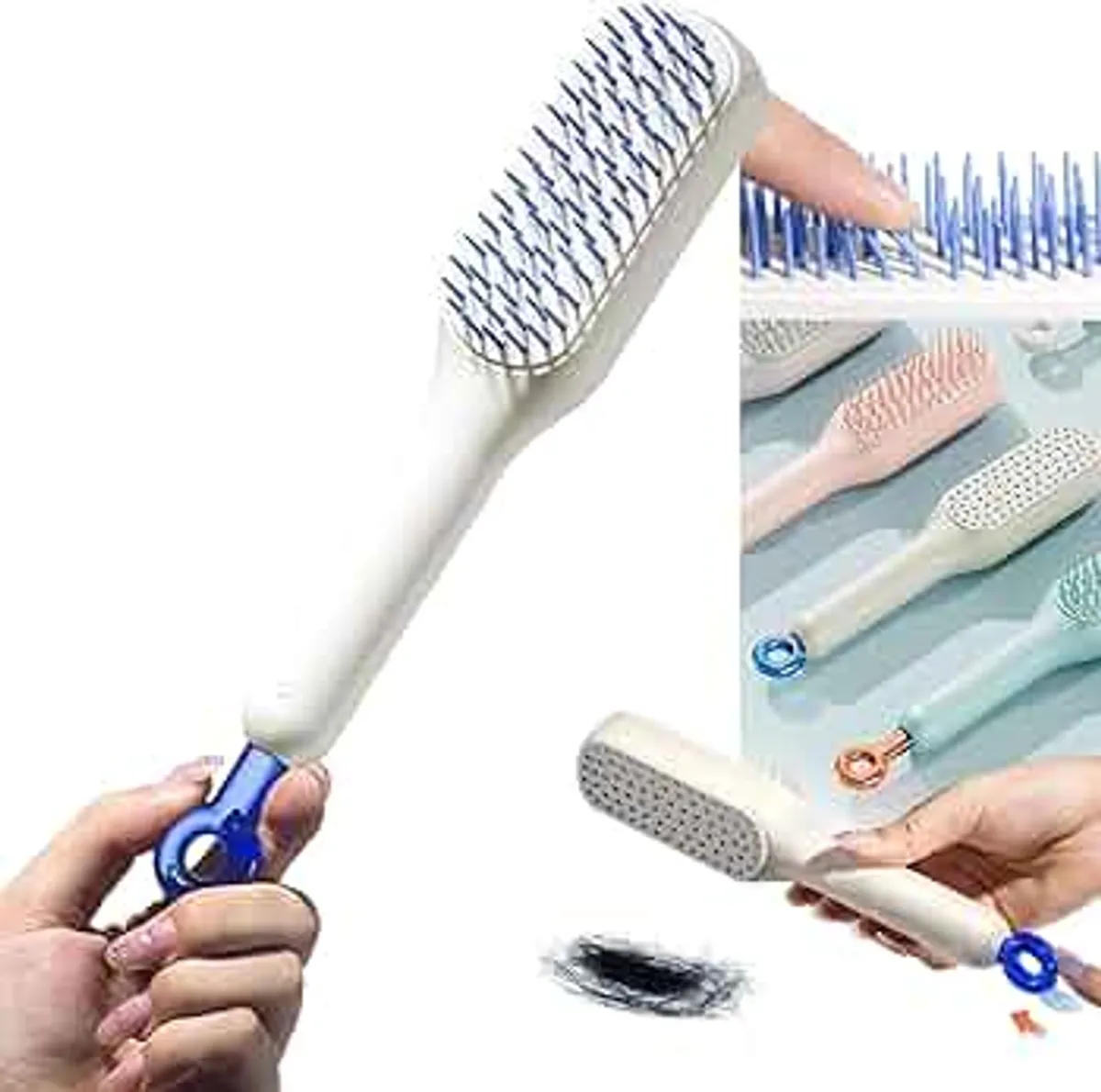 Self Cleaning Hair Comb Anti-slip Massage Hair Brush