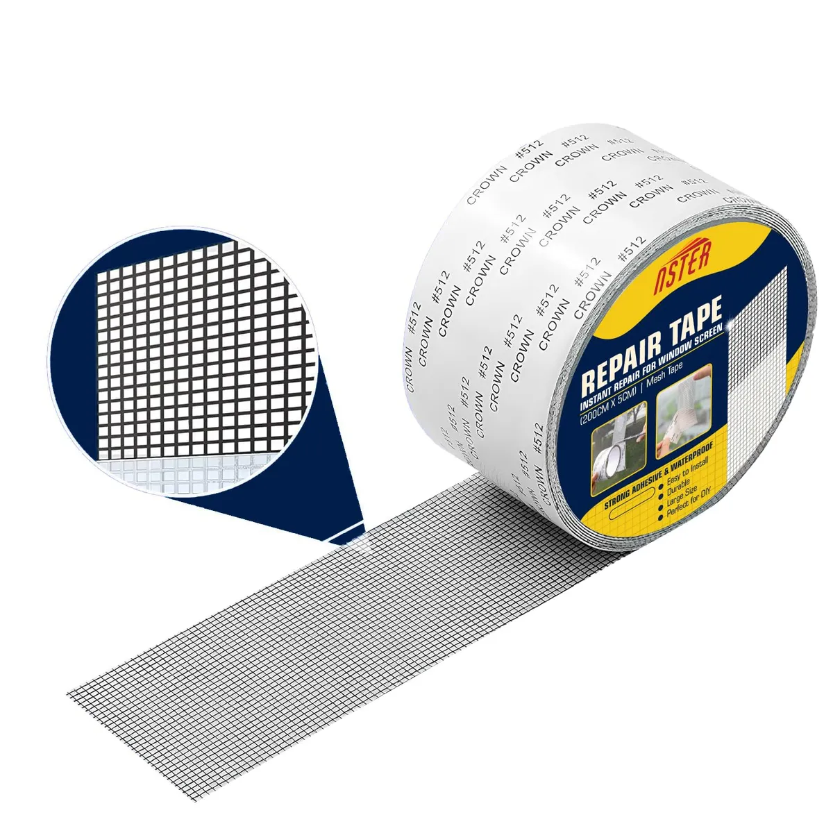 Waterproof Mosquito Net Repair Tape for Doors & Windows - 200×5cm Multicolor