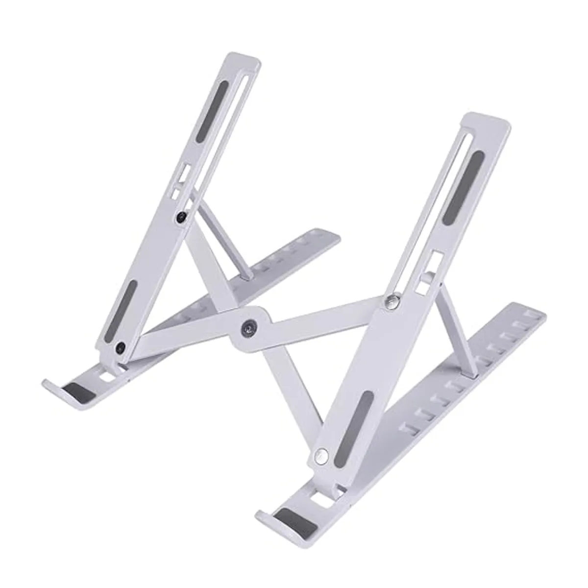 Adjustable Aluminum Laptop & PC Stand – Fits 10–17 Inches (Silver)