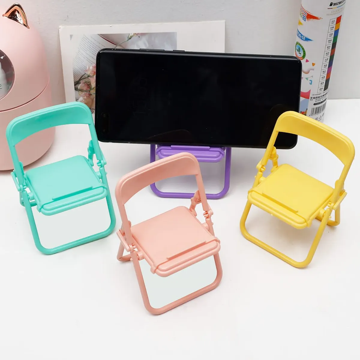 Mini Chair Shape Mobile Stand - Multicolor