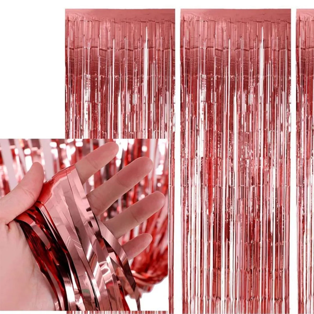 Fringe Foil Curtain Backdrop for Birthday & Party Decorations - 1×2m