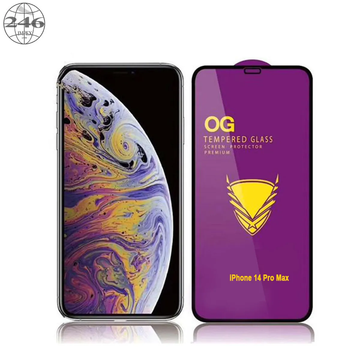 OG Premium Tempered Glass For iPhone 14 Pro Max Edge-to-Edge 9H Protector