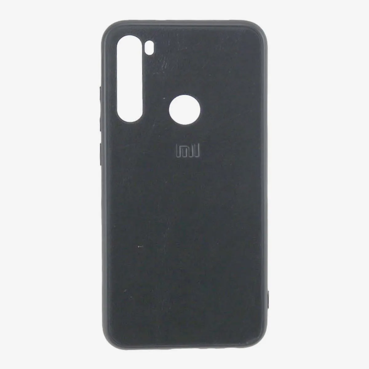 Xiaomi Redmi Note 8 Logo TPU Leather Case - Black