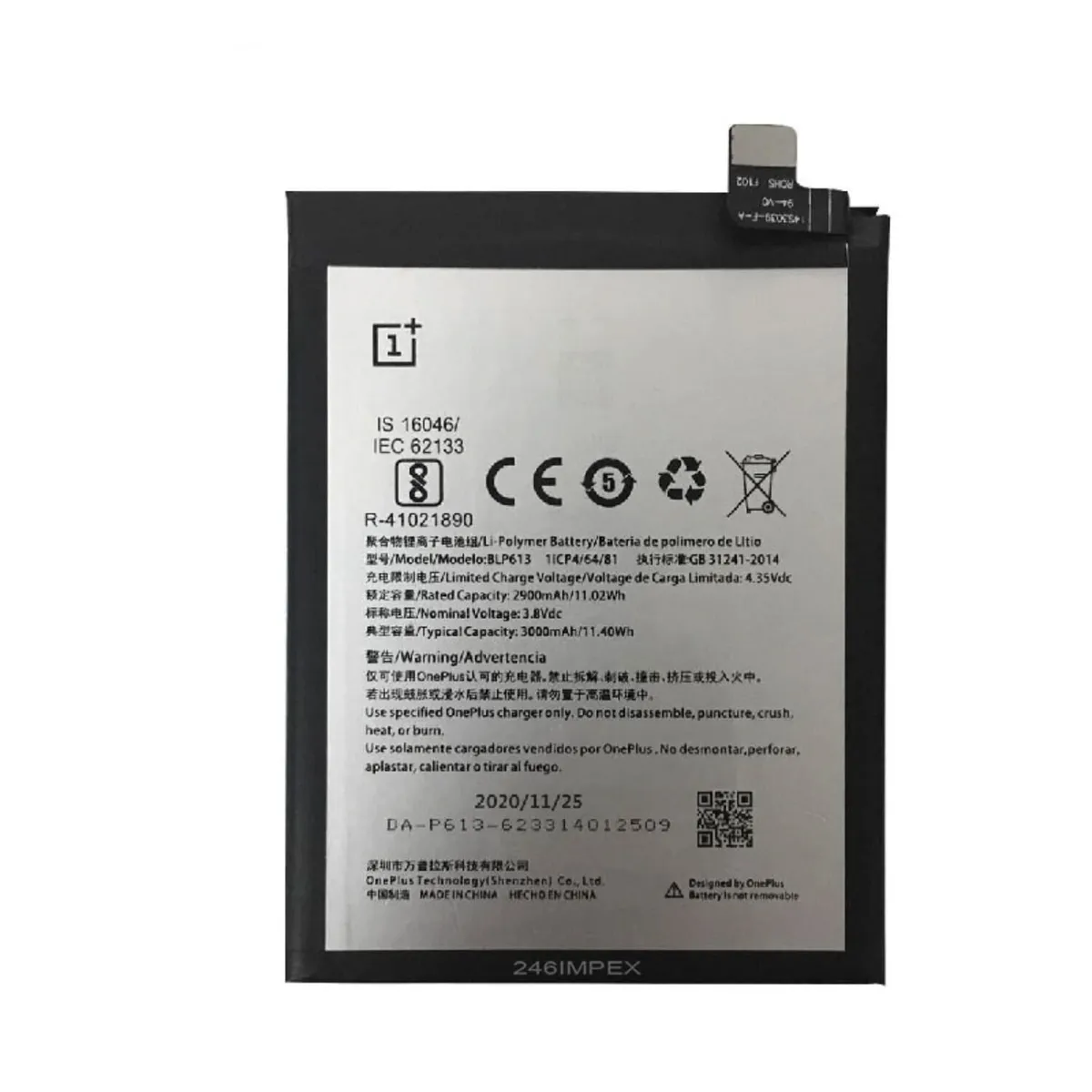 OnePlus 3 BLP613 Battery Replacement Power Pack