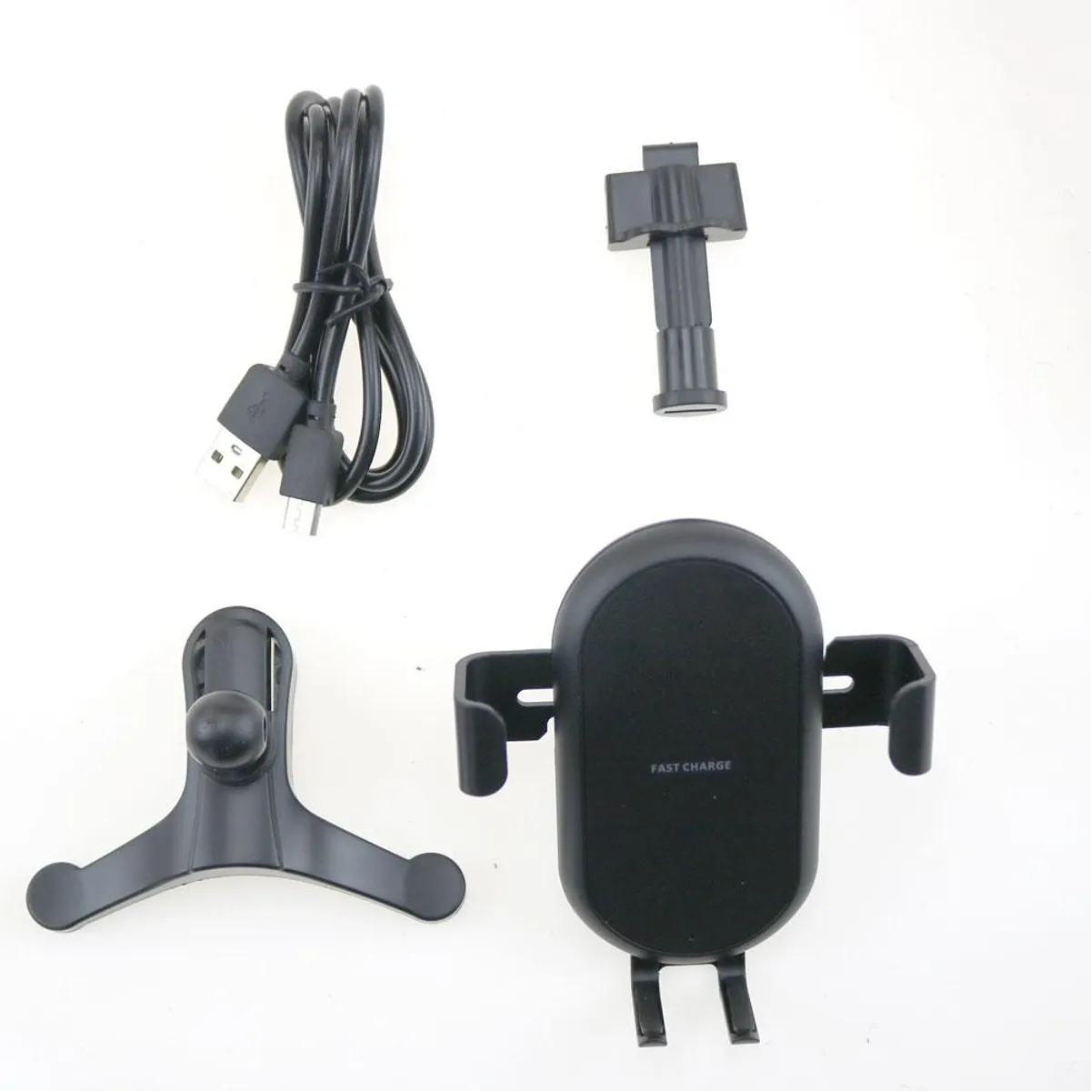 Qi Wireless Car Mount Phone Holder T8 Charging Station Black