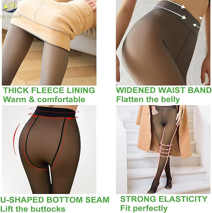 Plus Size Winter Warm Fake Skin Leggings For Women - Black (XXL) 