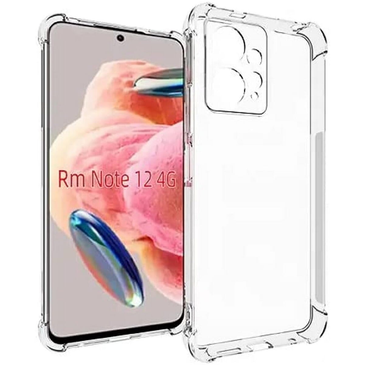 Redmi Note 12 4G Transparent Soft Shockproof Airbag Back Case - Clear