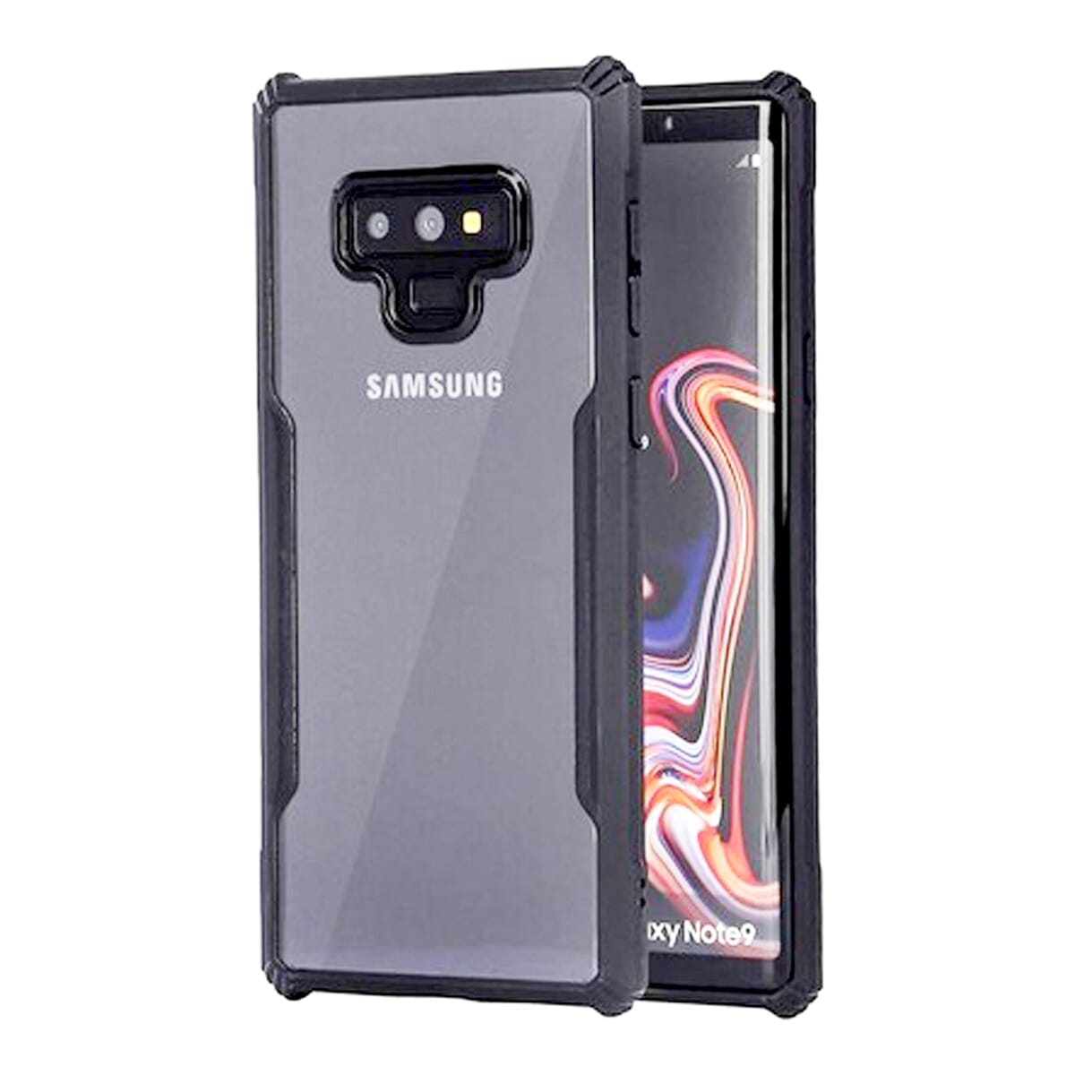 Samsung Galaxy Note 9 Transparent PC Airbag Back Case - Black