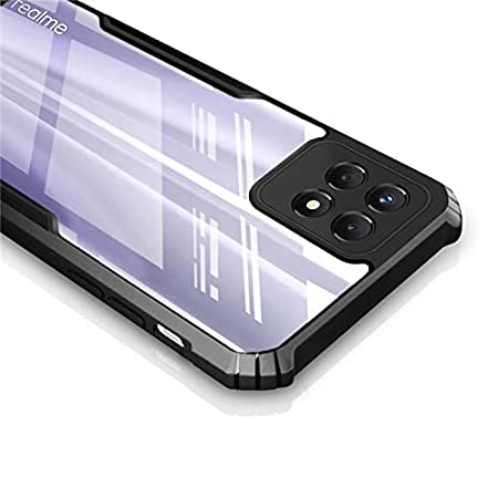 Realme 8i Clear Hybrid PC Transparent Back Case - Black