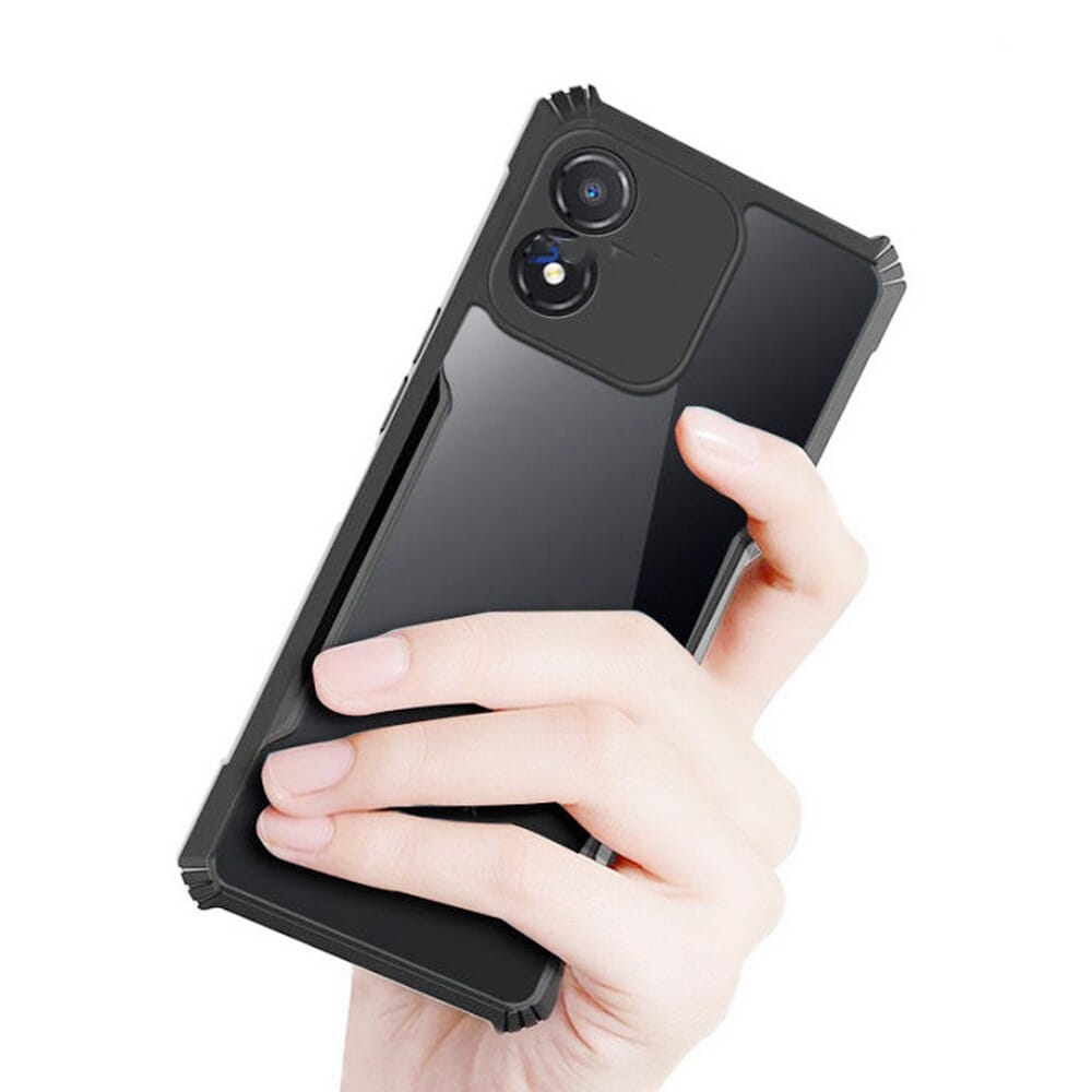 Honor X5 / X6 4G Clear Shockproof TPU Bumper Back Case - Black