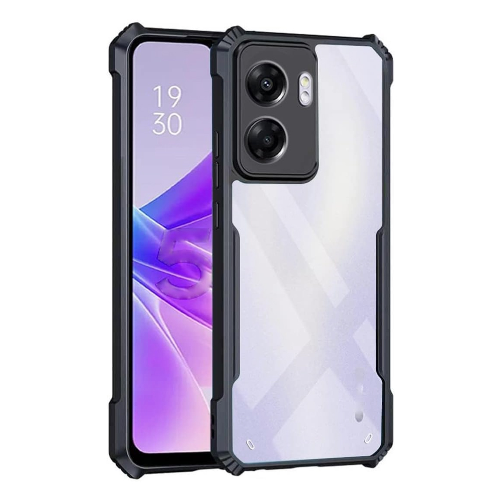 Redmi 13C 4G Poco C65 Clear PC Airbag Transparent Back Case - Black