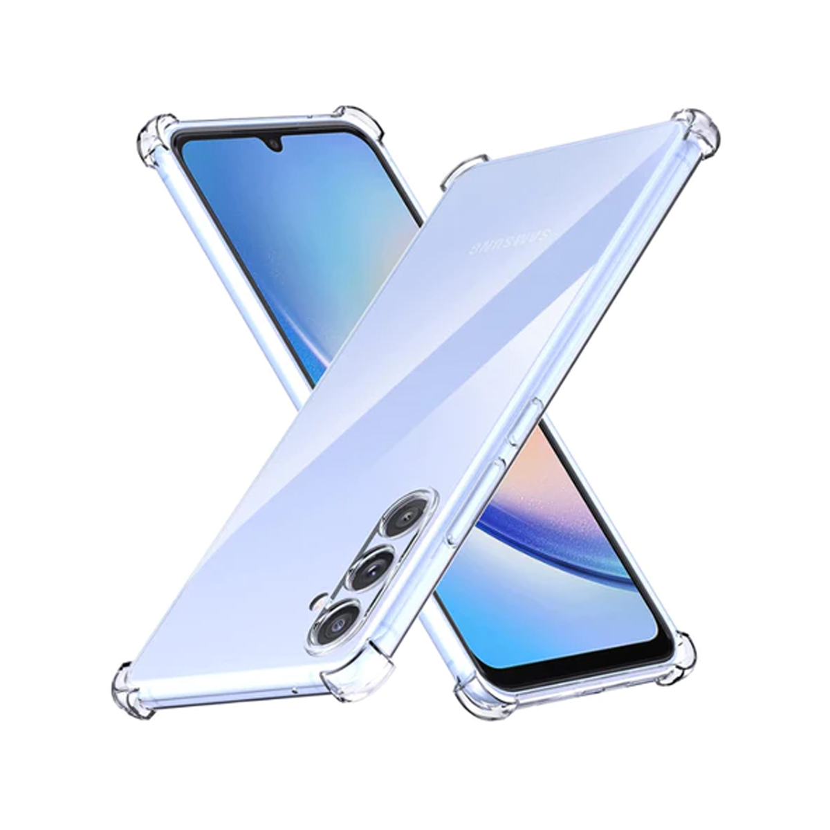 Samsung Galaxy A24 Clear Shockproof Airbag Crystal Back Case - Universal