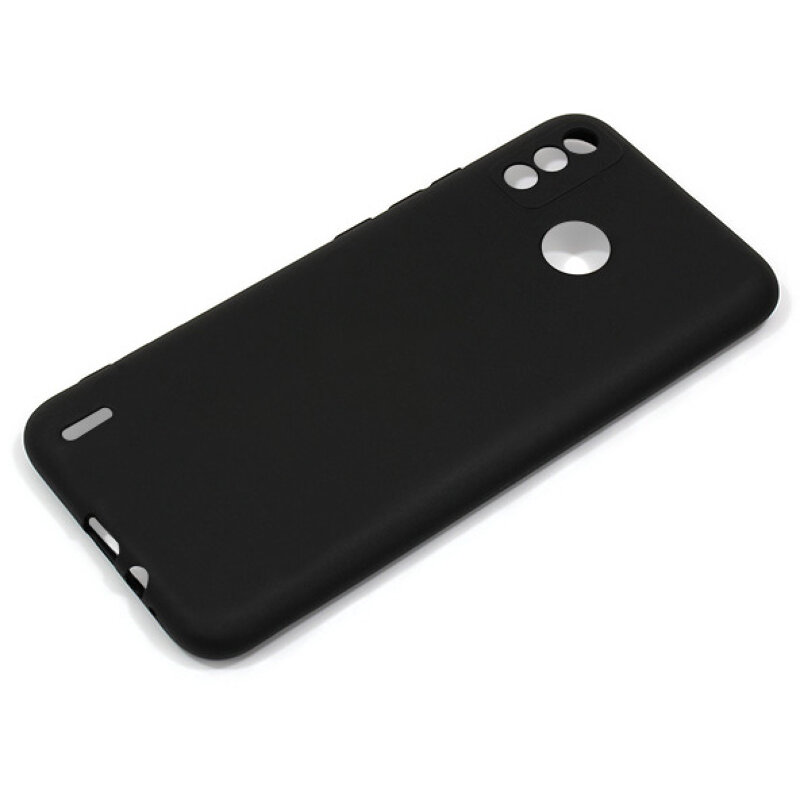 Techno Spark 6 Go Silicone Case With Microfiber 360° Camera Protection - Black