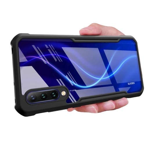 Xiaomi Mi A3 Clear Shockproof TPU Bumper Back Case - Black (Universal)