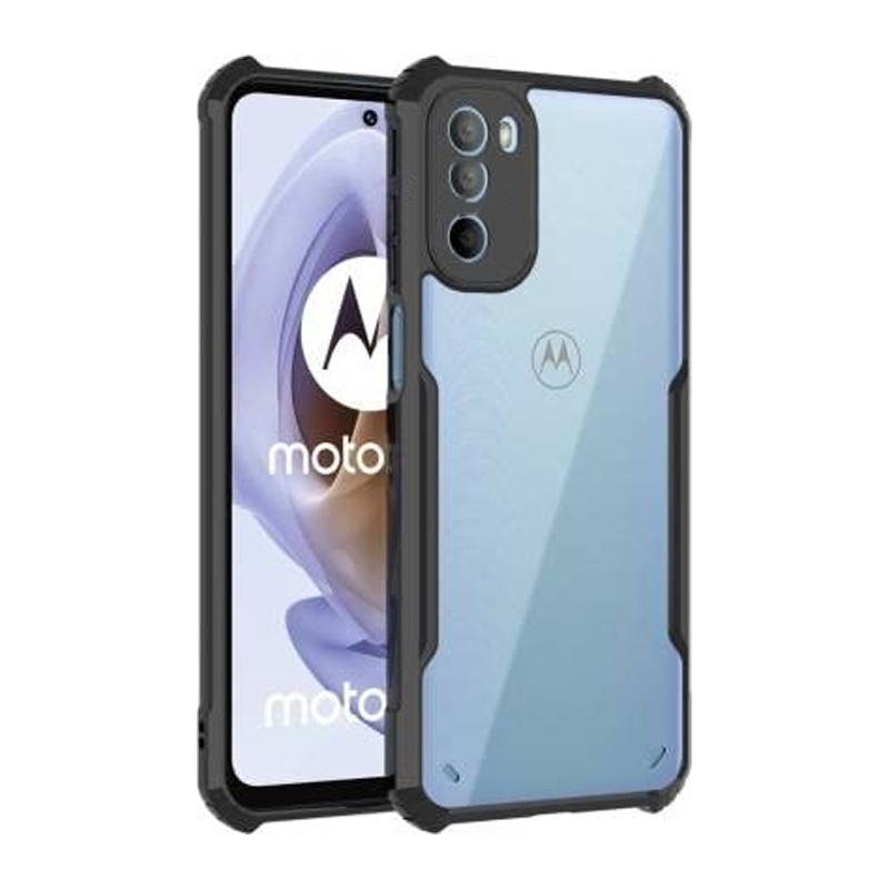 Motorola Moto G31 / G41 Shockproof Hybrid PC TPU Full Armor Bumper Back Case - Black