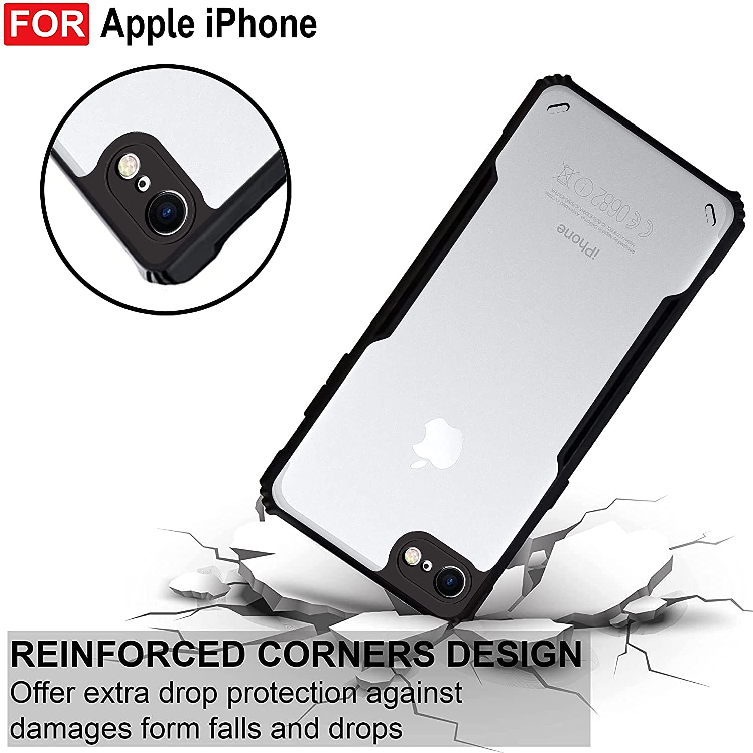 iPhone 6 / 6S / 6S Plus Clear PC Airbag Transparent Back Case