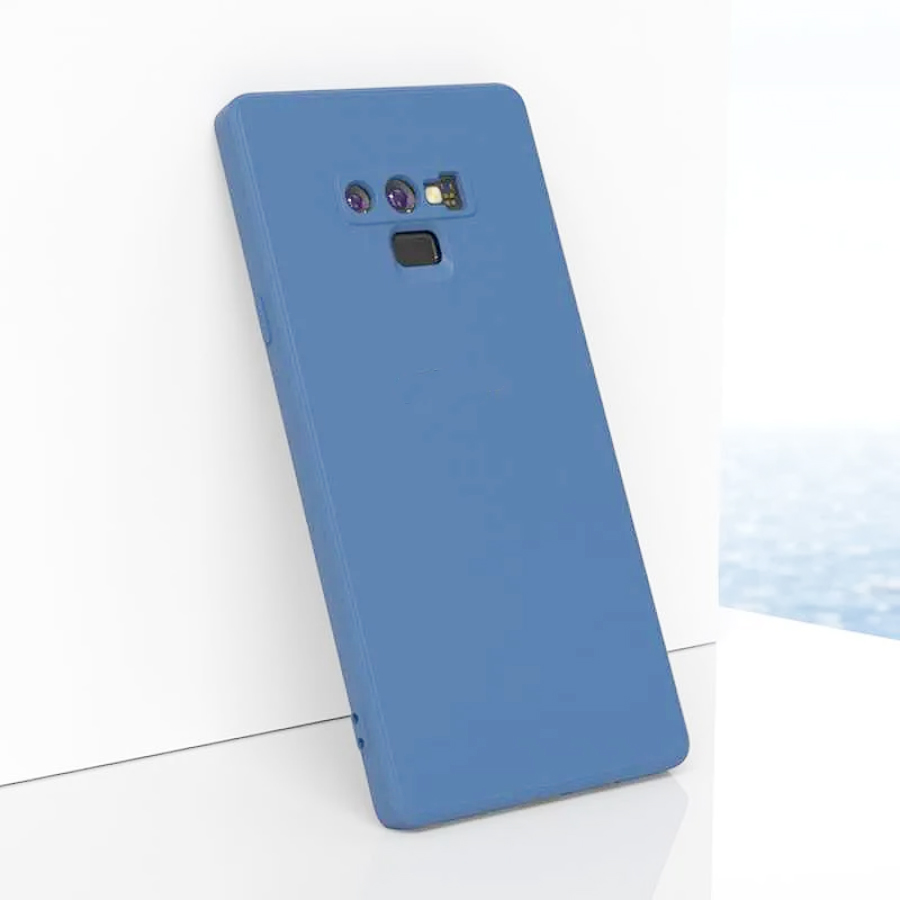 Samsung Galaxy Note 9 Blue Silicone Flexible Back Case With Camera Protection