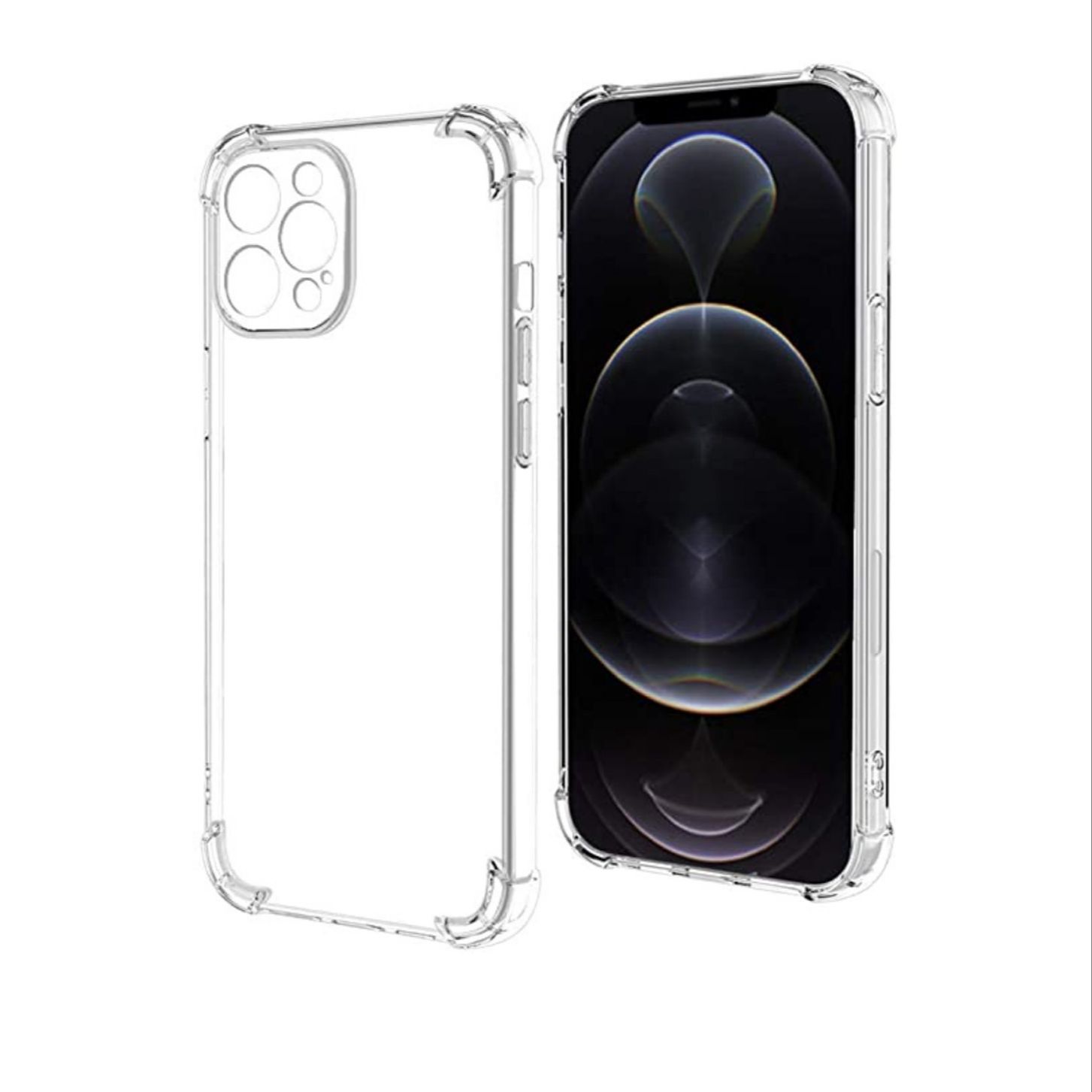 iPhone 12 Pro Clear Shockproof Crystal TPU Back Case - Clear