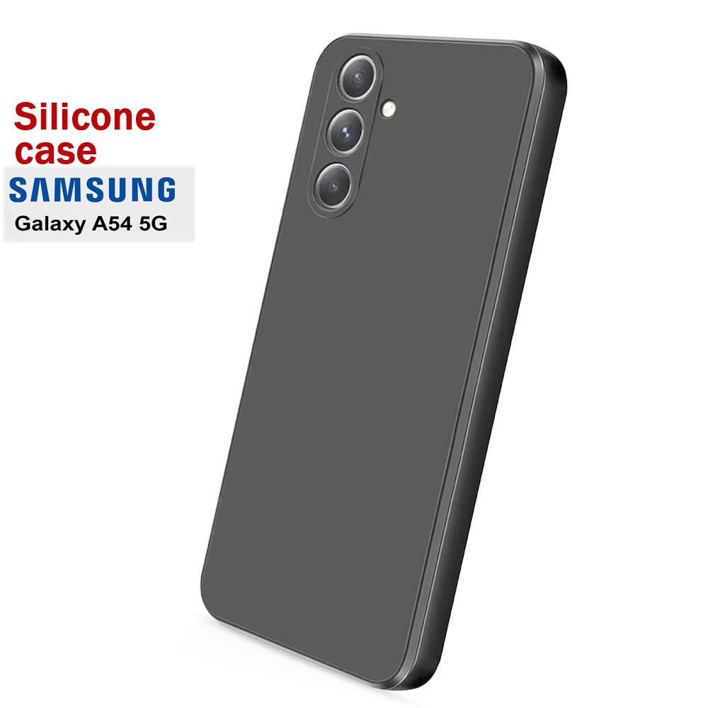 Samsung Galaxy A54 5G Soft Silicone Rubber Back Case - Black