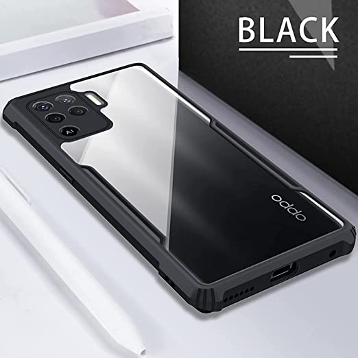 Oppo F19 Pro Clear Hybrid PC Back Case - Black