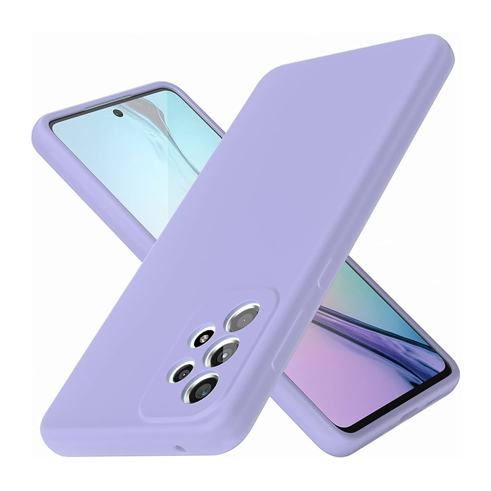 Samsung Galaxy A73 5G Purple Silicone Case With Camera Protection - Purple