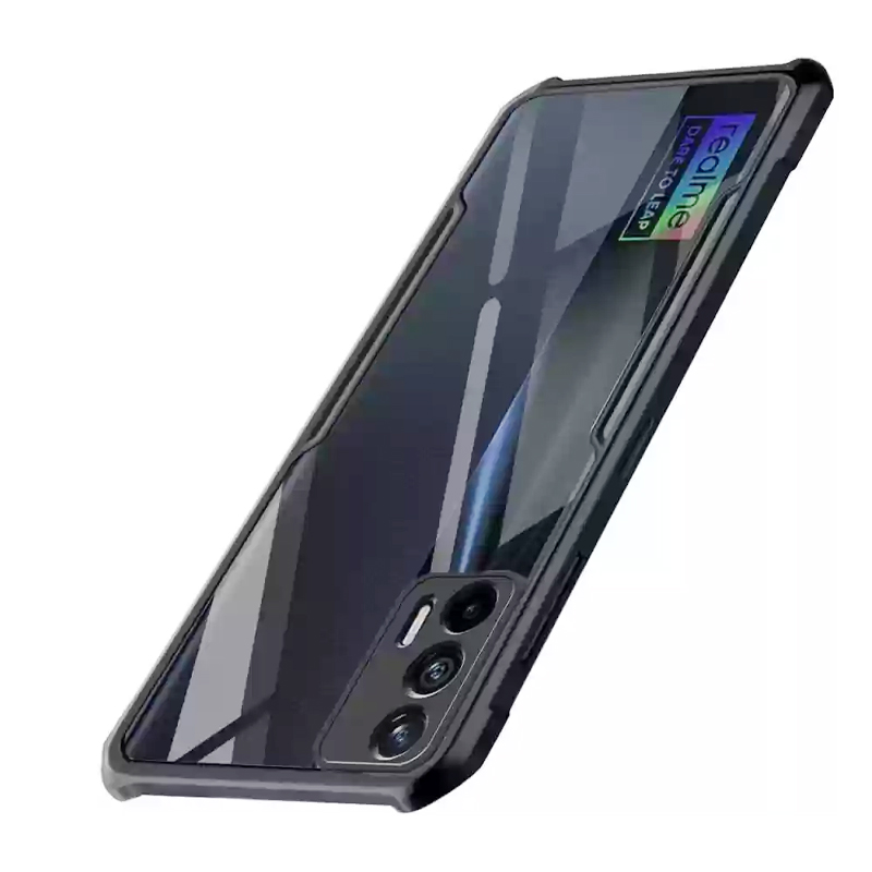 Realme GT / X7 Max 5G Clear Shockproof TPU Bumper Back Case - Black (Universal)
