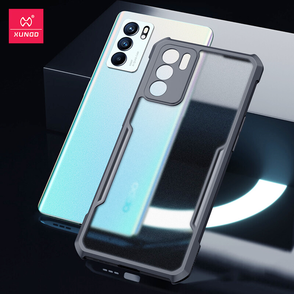 Xundd Military-Grade Shockproof TPU Case For OPPO Reno 6 5G - Black