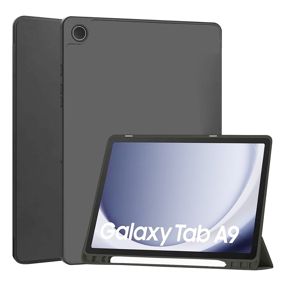 Samsung Galaxy Tab A9 8.7" Tri-Fold Shockproof Stand Case - Black