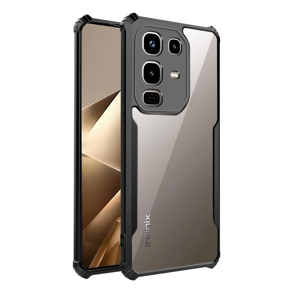 Clear Shockproof TPU Bumper Case For Infinix Note 50 Pro/50S - Black