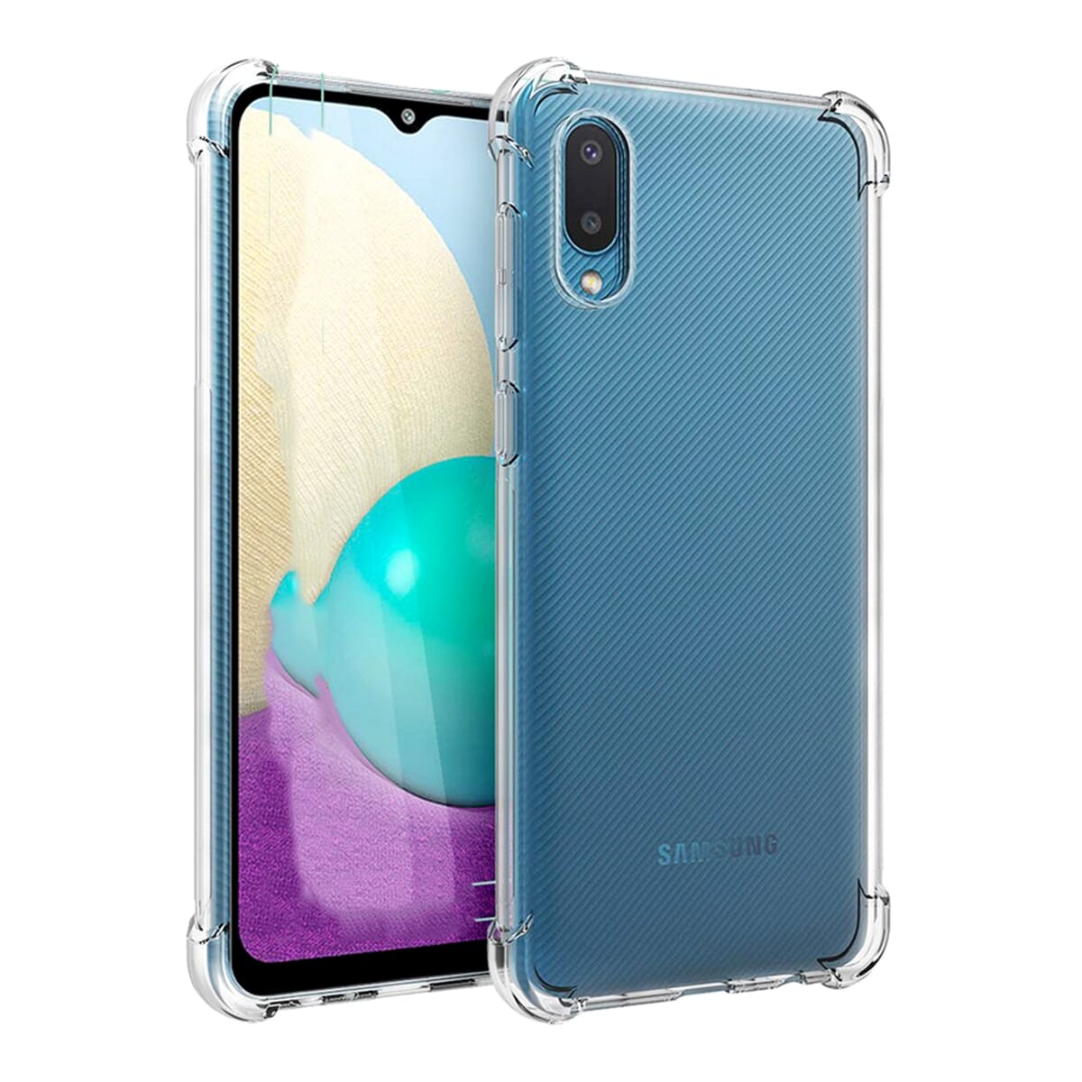 Clear TPU Water-Resistant Case For Samsung Galaxy A02/M02 - Clear (Samsung M02)