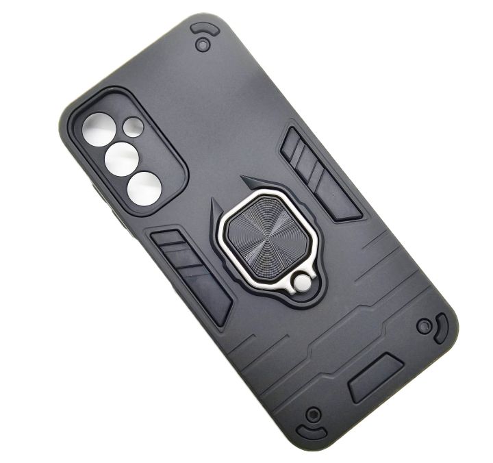 Dual-Layer Armor PC Hybrid Case With Kickstand For Samsung Galaxy A36 5G - Black