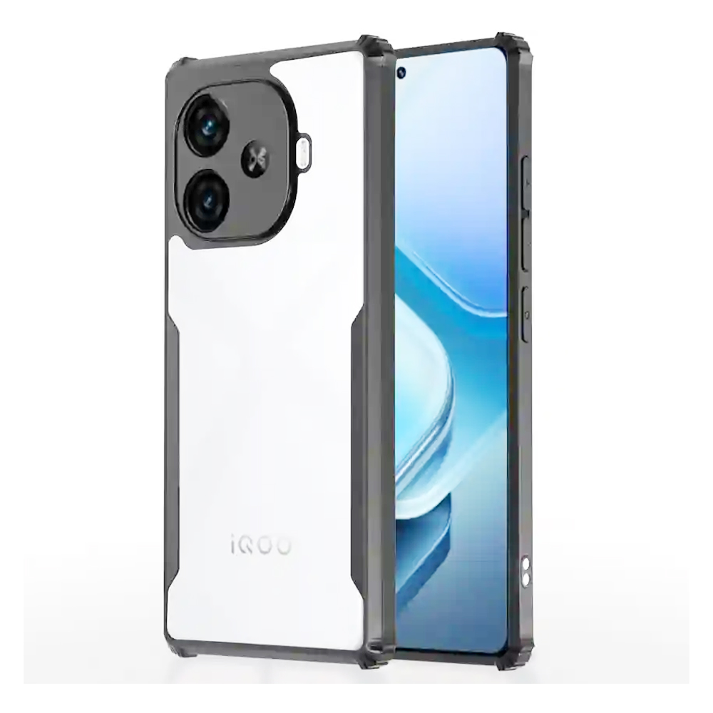 Clear Shockproof TPU Bumper Case For iQOO Neo 10r 5G - Black