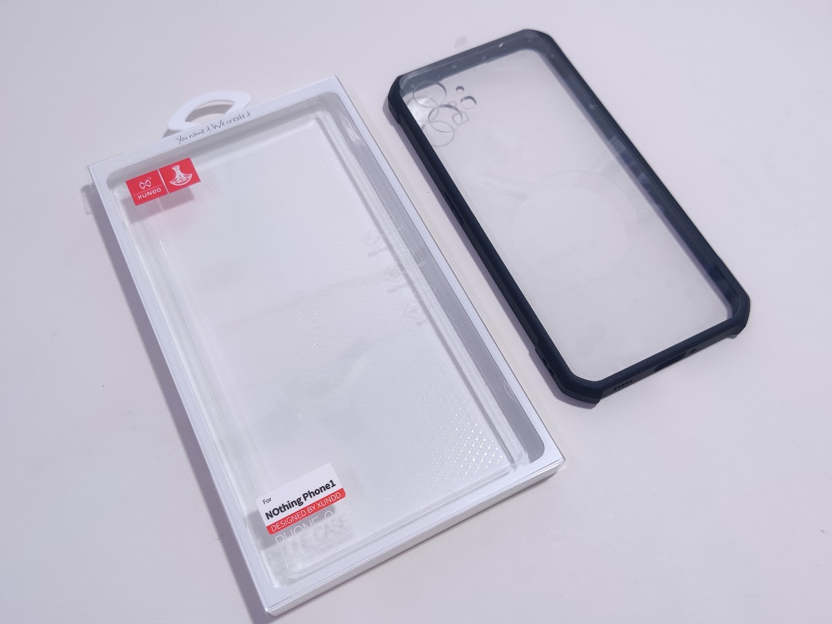 Xundd Shockproof Clear Bumper Case For Nothing Phone 1 - Black