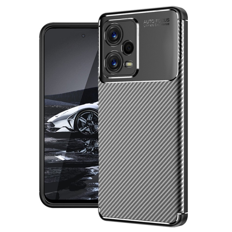 Carbon Fiber TPU Cover For Xiaomi Redmi Note 12 Pro Plus 5G - Black 