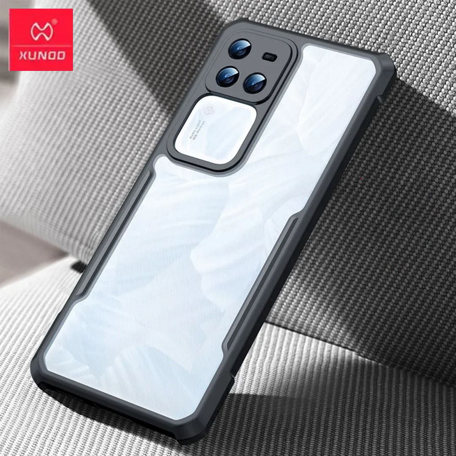 Xundd Shockproof Clear Bumper Case For Vivo V30/V30 Pro 5G -  Black (Vivo V3)