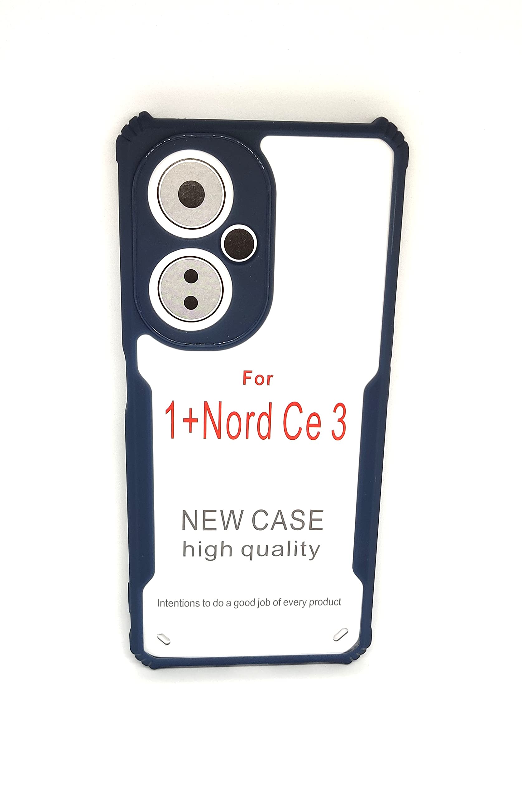 Clear Hybrid PC Back Case For OnePlus Nord CE 3 5G - Black