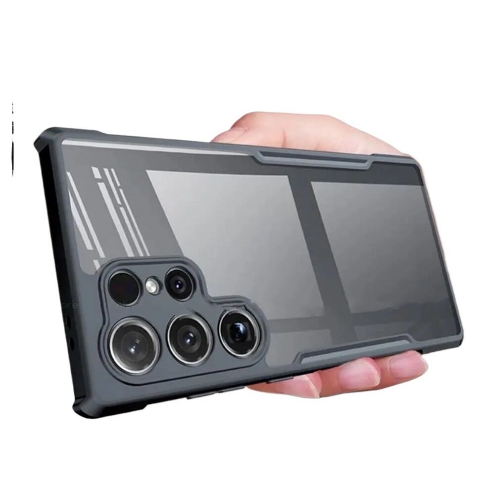 Xundd Shockproof Clear Bumper Case For Samsung Galaxy S24 Ultra 5G - Black