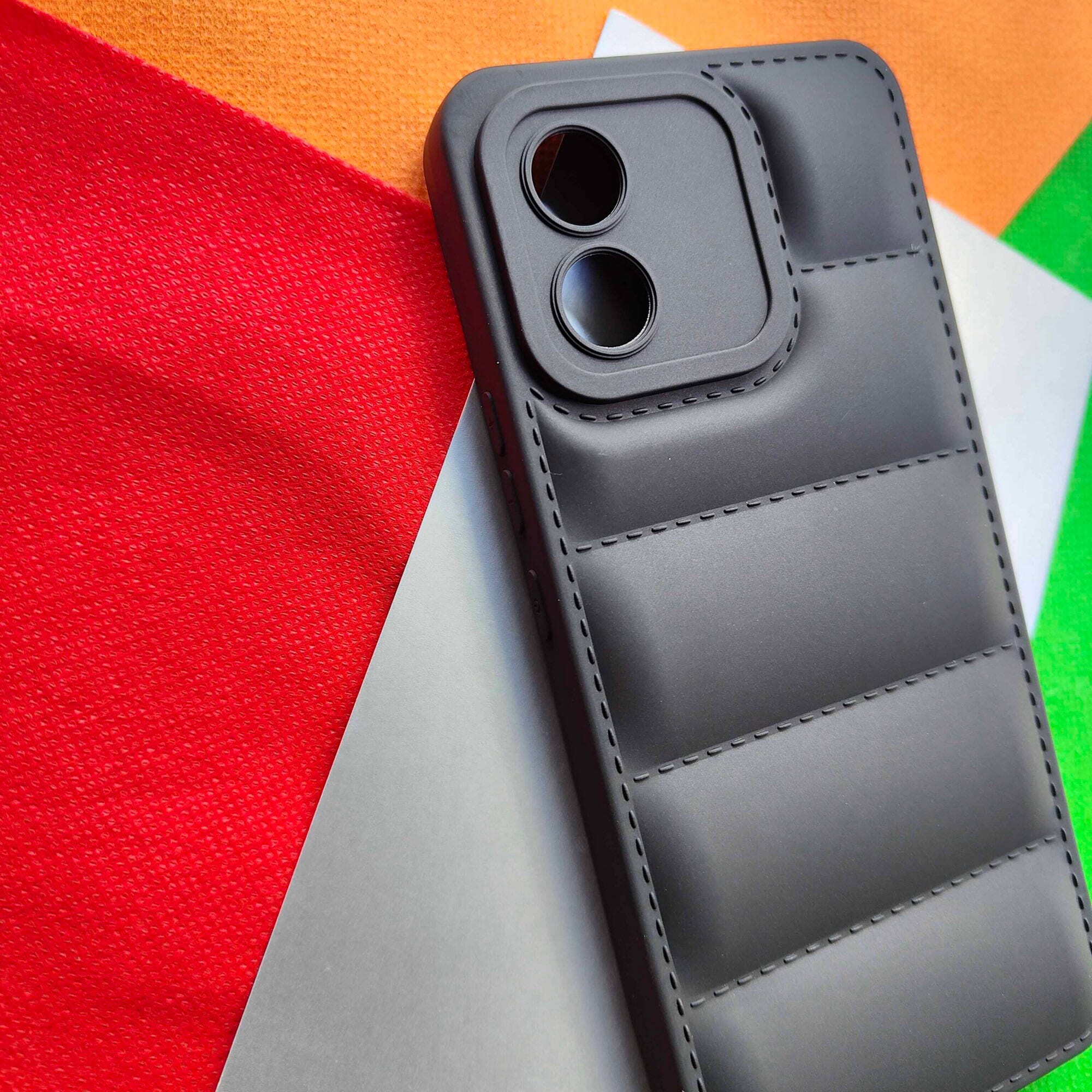 Down Jacket Wave Silicone Case For Honor X5 - Black