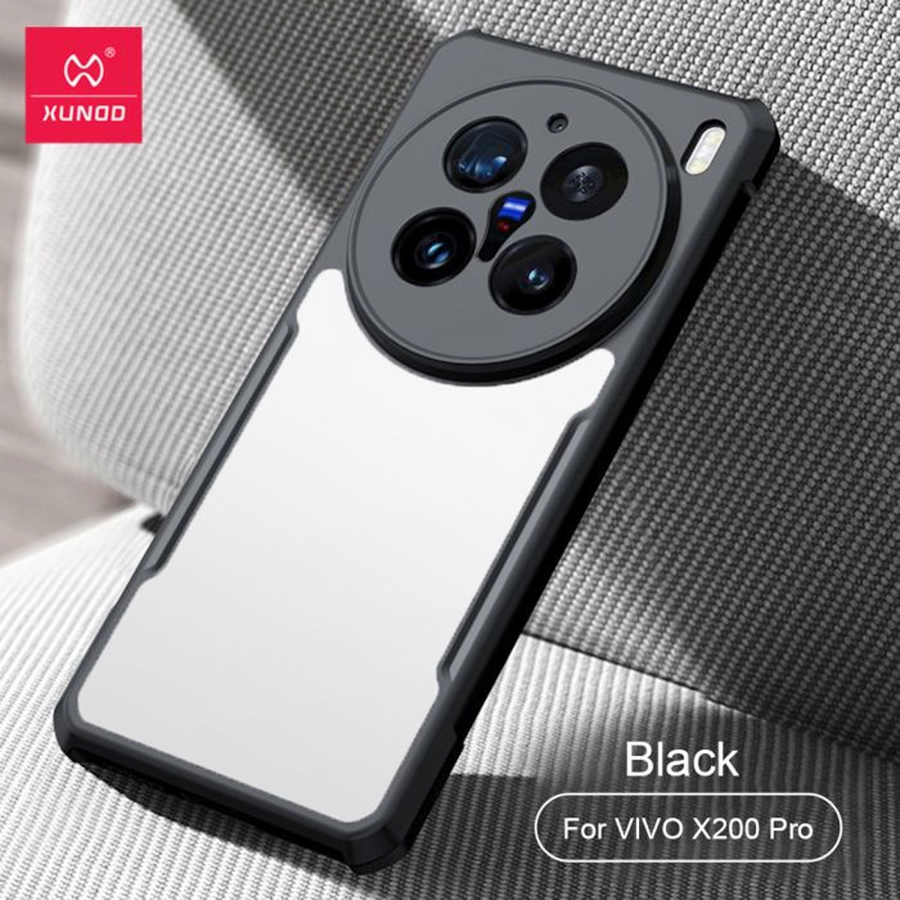 Xundd Urban Armor Shockproof Case For Vivo X200 Pro 5G - Black And transparen