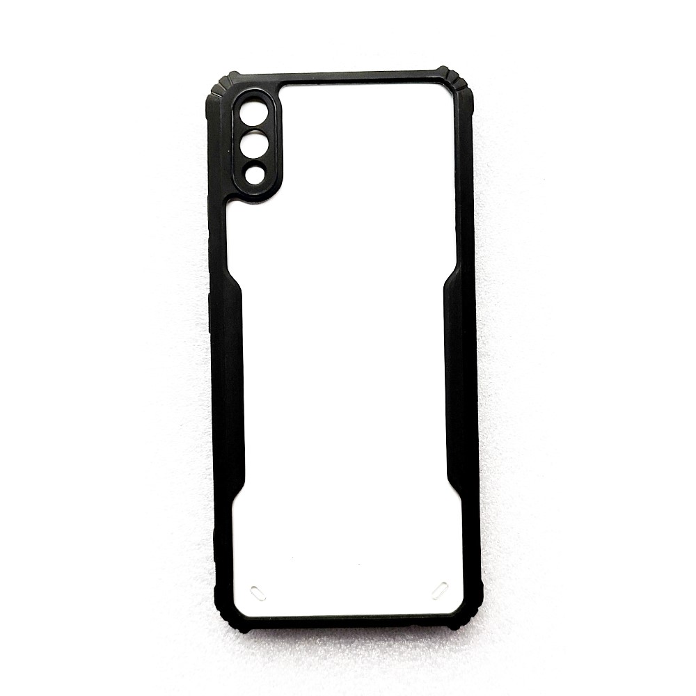 Clear Shockproof TPU Bumper Case For Vivo V11 - Black (Universal)