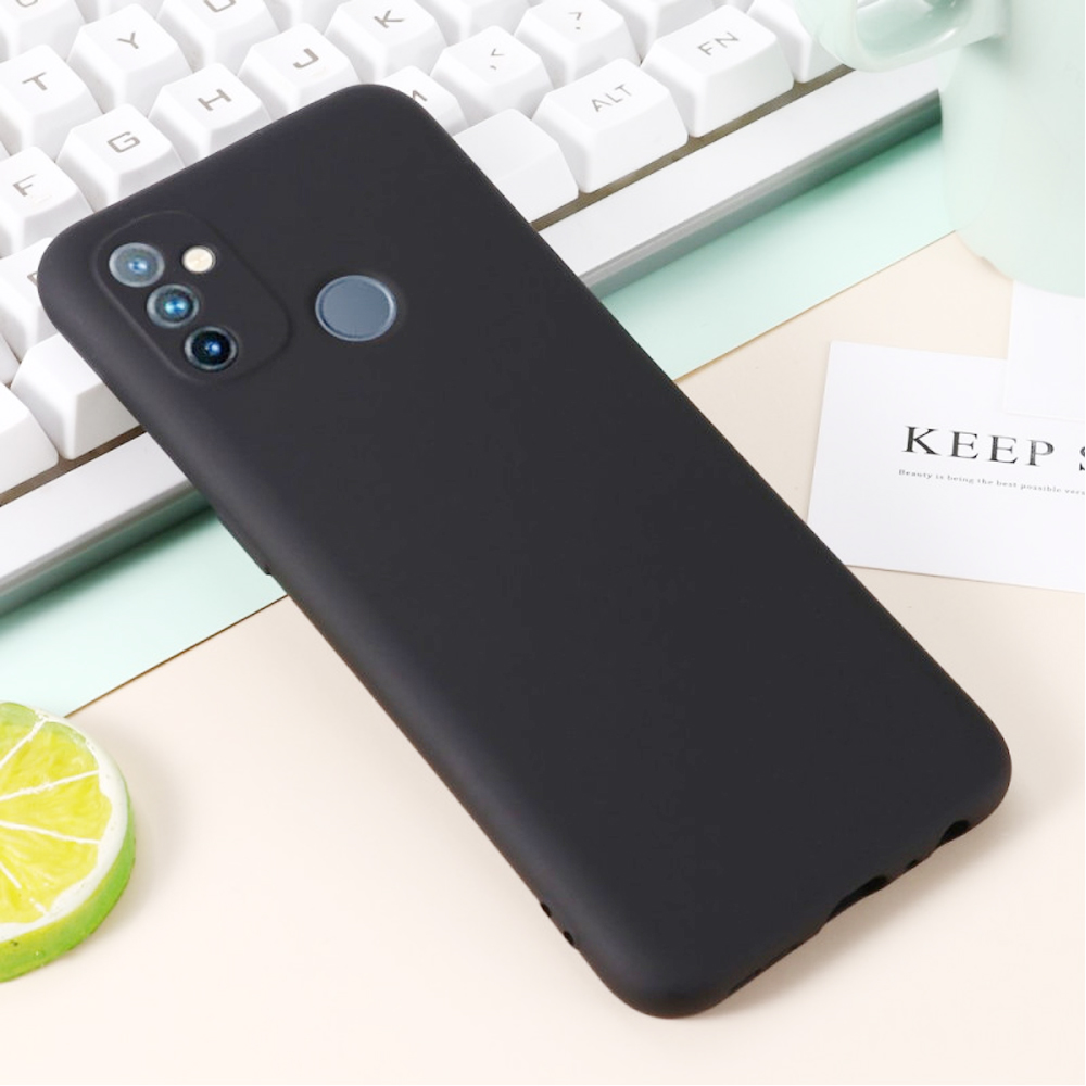 Liquid Silicone Back Case For OnePlus Nord N100 - Black