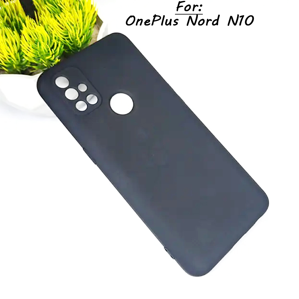 OnePlus Nord N10 5G Black Silicone Camera Case - Black