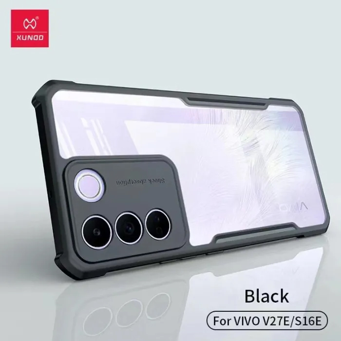 Vivo V27E S16E Xundd Protective Shockproof Back Cover - Black (Universal)